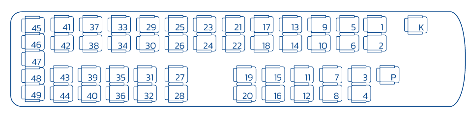 Plan miejsc Scania Irizar Wiraż-Bus