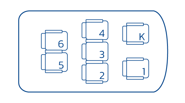 Plan miejsc Ford Tourneo Connect